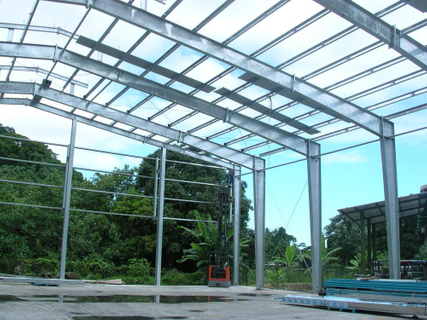 Light Structural Steel Frame System For Industrial Steel Shed